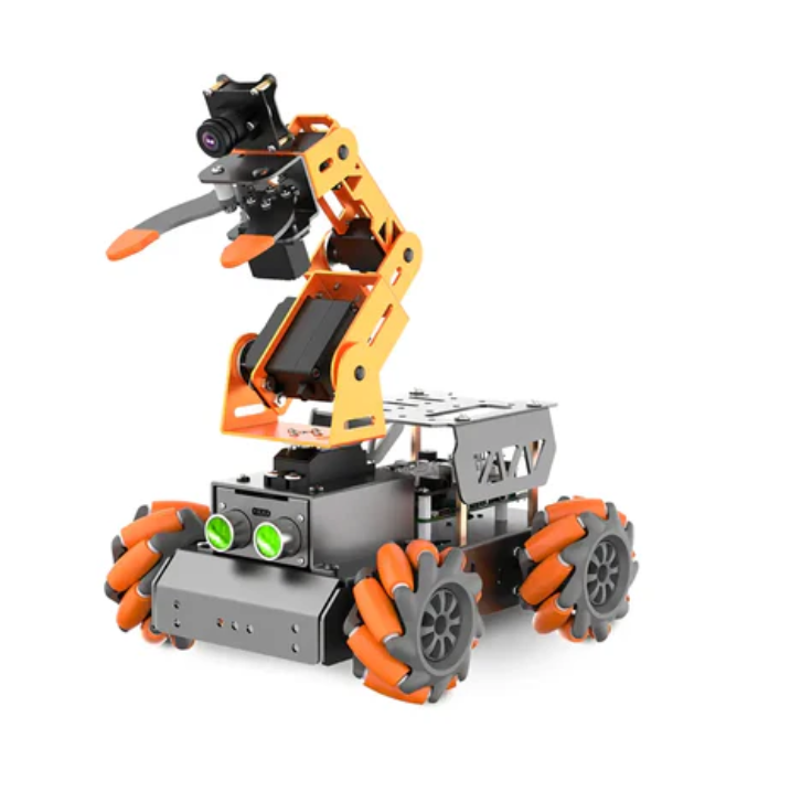 Hiwonder MasterPi AI visual robotic arm, equipped with a Mecanum wheel car, driven by Raspberry Pi open-source robot car (including Raspberry Pi 4B 4GB)